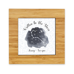 Zodiac Constellations Bamboo Trivet with Ceramic Tile Insert (Personalized)