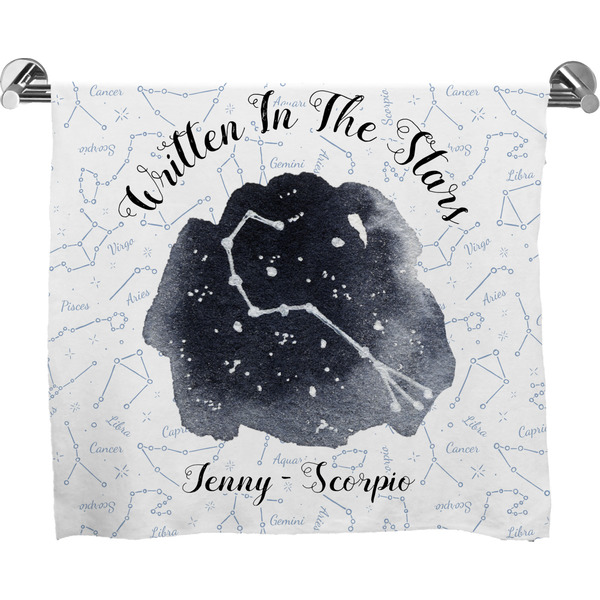 Custom Zodiac Constellations Bath Towel (Personalized)