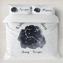 Zodiac Constellations Duvet Cover Set - King (Personalized)