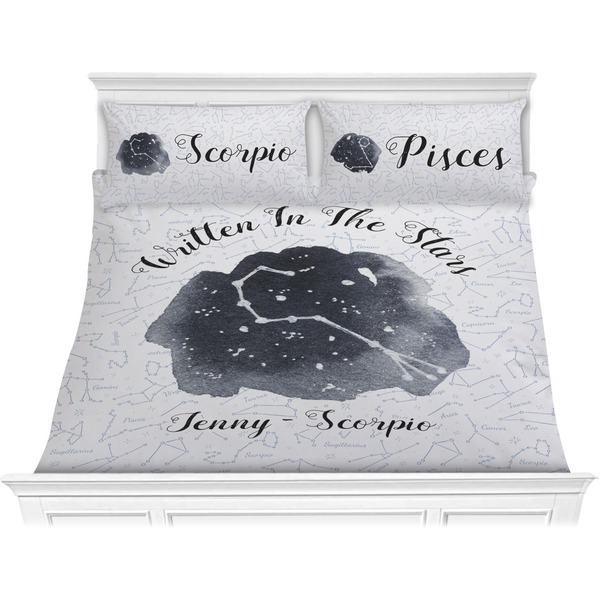 Custom Zodiac Constellations Comforter Set - King (Personalized)