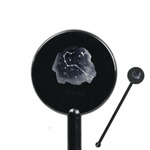 Zodiac Constellations 5.5" Round Plastic Stir Sticks - Black - Single Sided (Personalized)