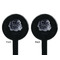 Zodiac Constellations Black Plastic 7" Stir Stick - Double Sided - Round - Front & Back