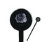 Zodiac Constellations Black Plastic 7" Stir Stick - Round - Closeup