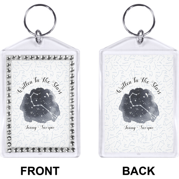 Zodiac Constellations Bling Keychain (Front + Back)