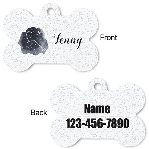 Zodiac Constellations Bone Shaped Dog ID Tag - Large - Approval