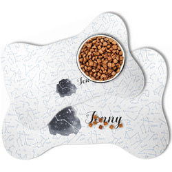 Zodiac Constellations Bone Shaped Dog Food Mat (Personalized)