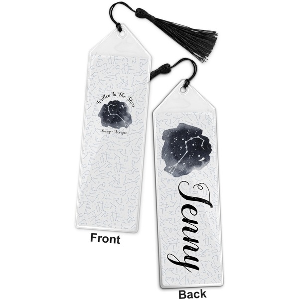 Zodiac Constellations Bookmark with tassel - Front and Back