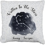Zodiac Constellations Faux-Linen Throw Pillow 18" (Personalized)