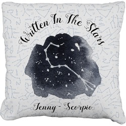 Zodiac Constellations Faux-Linen Throw Pillow 18" (Personalized)