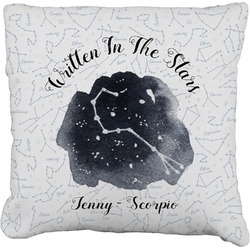 Zodiac Constellations Faux-Linen Throw Pillow 20" (Personalized)