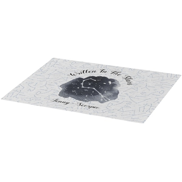 Zodiac Constellations Burlap Placemat (Angle View)