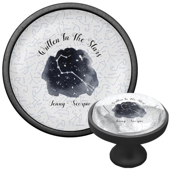 Zodiac Constellations Cabinet Knob - Black - Multi Angle