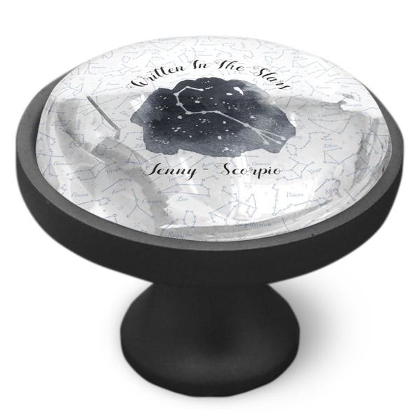 Zodiac Constellations Cabinet Knob - Black - Side