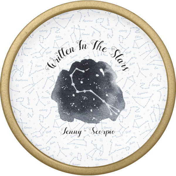 Zodiac Constellations Cabinet Knob - Gold - Front