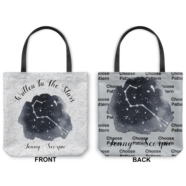 Zodiac Constellations Canvas Tote - Front and Back