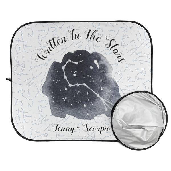 Zodiac Constellations Car Sun Shades - FOLDED & UNFOLDED