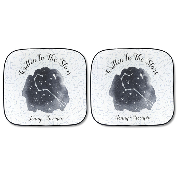Zodiac Constellations Car Sun Shades - FRONT