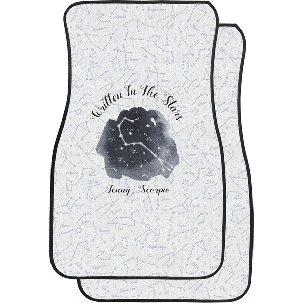 Custom Zodiac Constellations Car Floor Mats (Front Seat) (Personalized)