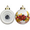 Zodiac Constellations Ceramic Christmas Ornament - Poinsettias (APPROVAL)