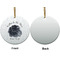 Zodiac Constellations Ceramic Flat Ornament - Circle Front & Back (APPROVAL)