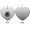 Zodiac Constellations Ceramic Flat Ornament - Heart Front & Back (APPROVAL)