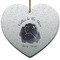 Zodiac Constellations Ceramic Flat Ornament - Heart (Front)