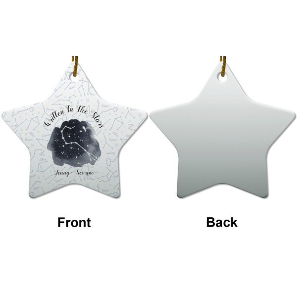 Zodiac Constellations Ceramic Flat Ornament - Star Front & Back (APPROVAL)