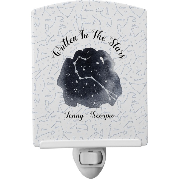 Custom Zodiac Constellations Ceramic Night Light (Personalized)