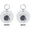 Zodiac Constellations Circle Keychain (Front + Back)