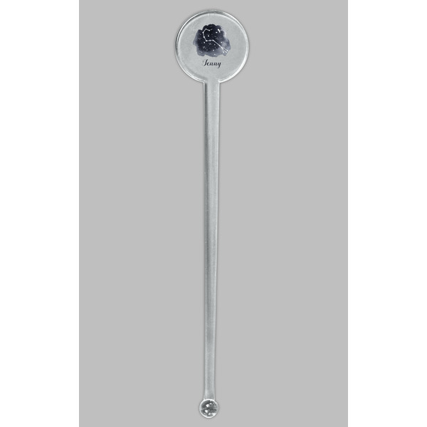 Zodiac Constellations Clear Plastic 7" Stir Stick - Round - Single Stick