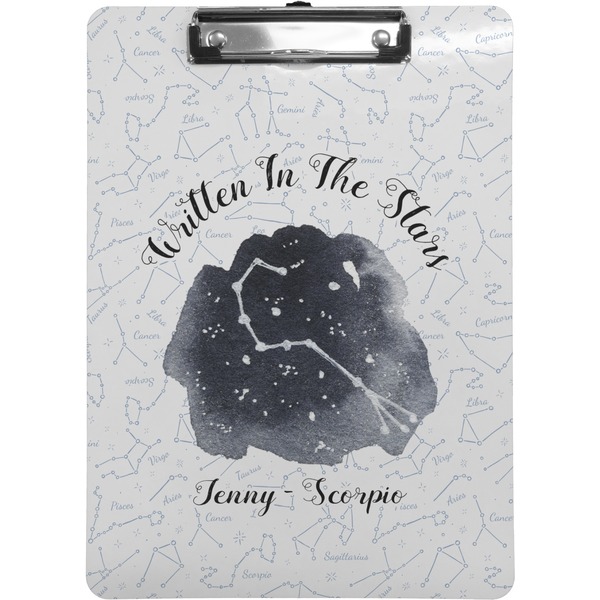 Custom Zodiac Constellations Clipboard (Letter Size) (Personalized)