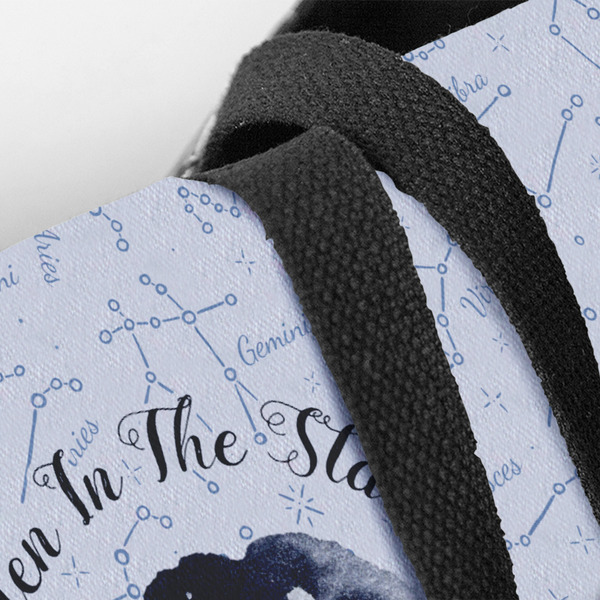 Zodiac Constellations Closeup of Tote w/Black Handles