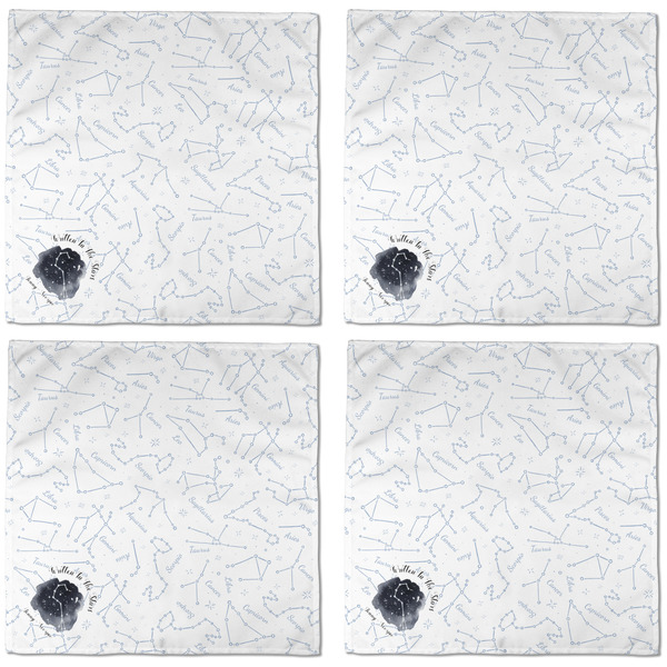 Zodiac Constellations Cloth Napkins - Personalized Dinner (APPROVAL) Set of 4