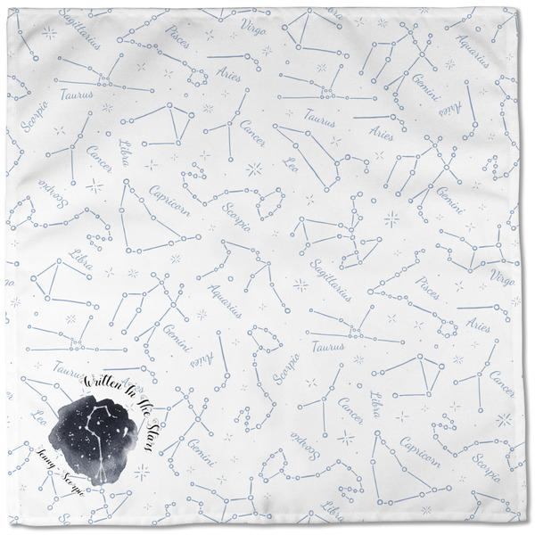 Zodiac Constellations Cloth Napkins - Personalized Dinner (Full Open)