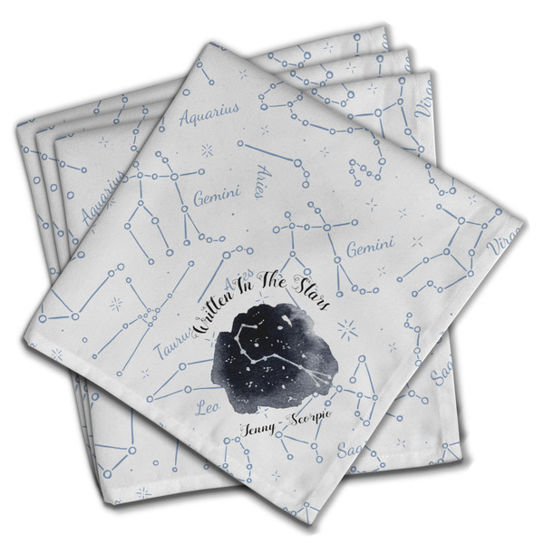 Custom Zodiac Constellations Cloth Napkins (Set of 4) (Personalized)