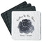 Zodiac Constellations Square Rubber Backed Coasters - Set of 4 (Personalized)