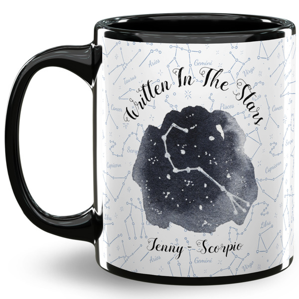 Custom Zodiac Constellations 11 Oz Coffee Mug - Black (Personalized)
