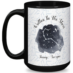 Zodiac Constellations 15 Oz Coffee Mug - Black (Personalized)