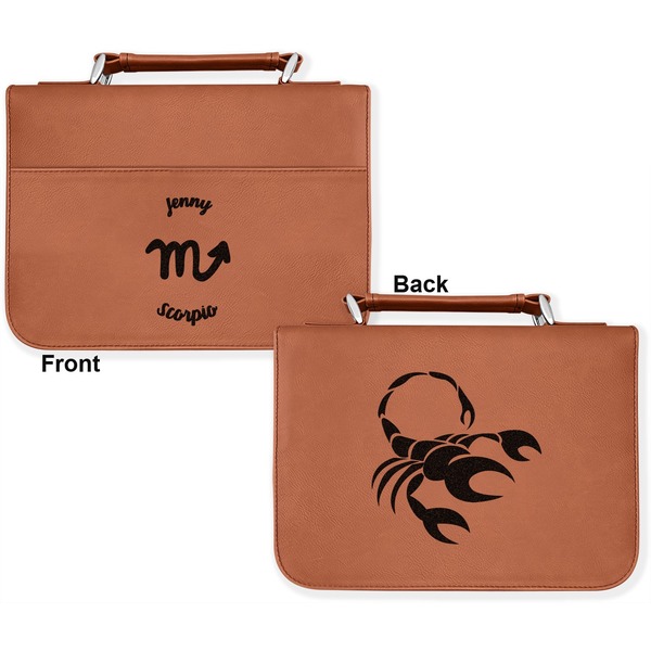 Zodiac Constellations Cognac Leatherette Bible Covers - Large Double Sided Apvl