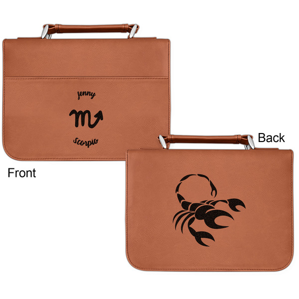 Zodiac Constellations Cognac Leatherette Bible Covers - Small Double Sided Apvl