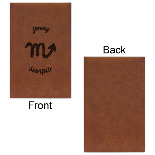 Zodiac Constellations Cognac Leatherette Journal - Single Sided - Apvl
