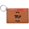 Zodiac Constellations Cognac Leatherette Keychain ID Holders - Front Credit Card