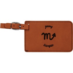 Zodiac Constellations Leatherette Luggage Tag (Personalized)