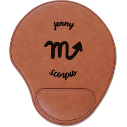 Zodiac Constellations Leatherette Mouse Pad with Wrist Support (Personalized)