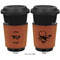 Zodiac Constellations Cognac Leatherette Mug Sleeve - Double Sided Apvl