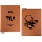 Zodiac Constellations Cognac Leatherette Portfolios with Notepad - Small - Double Sided- Apvl