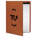 Zodiac Constellations Leatherette Portfolio with Notepad - Small - Double Sided (Personalized)