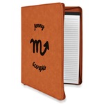 Zodiac Constellations Leatherette Zipper Portfolio with Notepad (Personalized)
