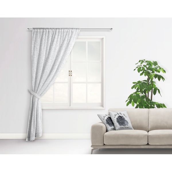Zodiac Constellations Curtain With Window and Rod - in Room Matching Pillow