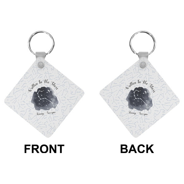 Zodiac Constellations Diamond Keychain (Front + Back)